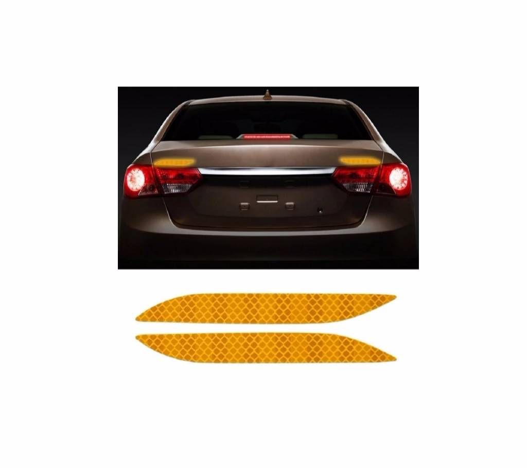 2PCS Car Reflective Safety Adhesive Waterproof Warning Light Bumper Sticker Strip