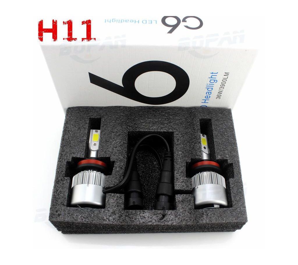 C6 H11 LED Headlights 72W 7600LM COB Chip 36W 3800LM Car LED Headlamp Bulb - Tecio