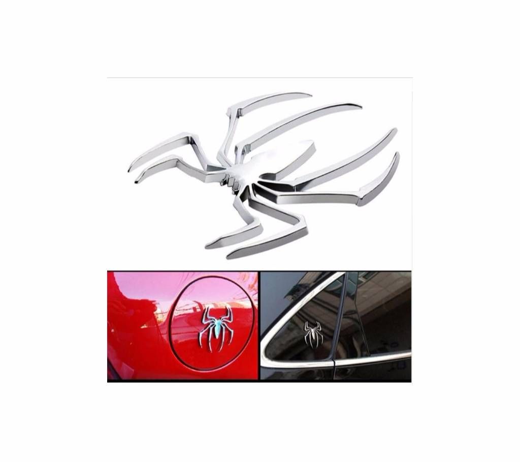 3D Metal Spider Sticker Car Decor, Wall Home Decor