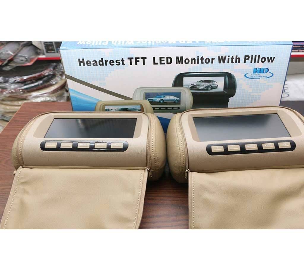 HEADREST TFT LED MONITOR WITH PILLOW