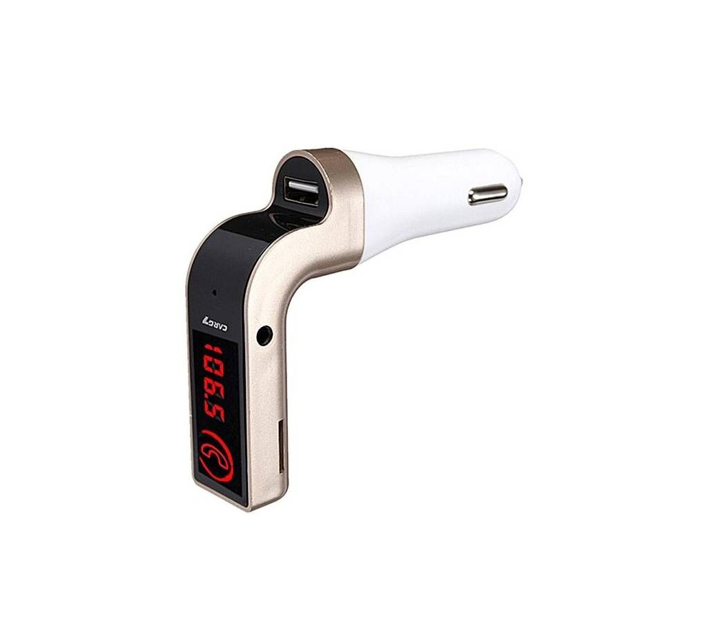 CAR G7 Bluetooth Car Kit FM Transmitter MP3 Music Player USB Charger - Rose Gold