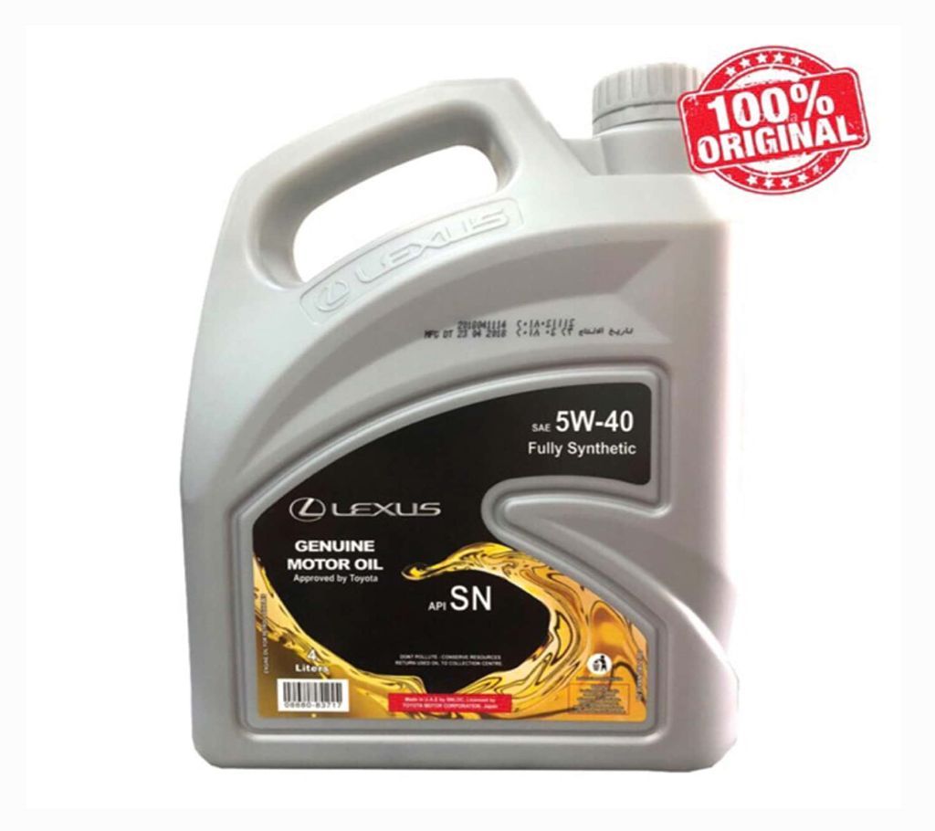 LEXUS SN 5W40 FULLY SYNTHETIC ENGINE OIL 4L UAE 08880-83717