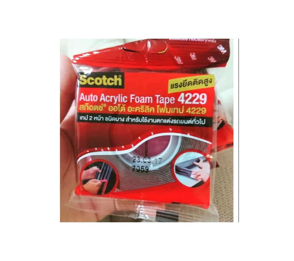 3M Automobile Acrylic Foam Tape 4229P, Dark Gray
