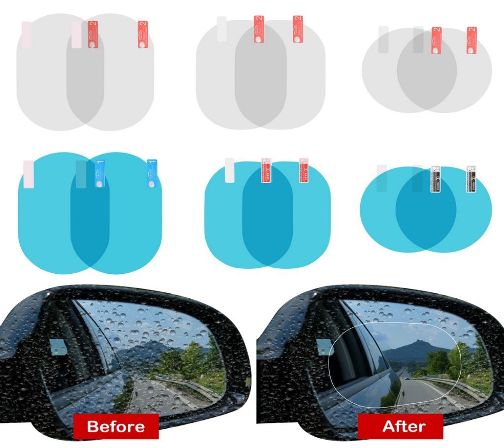 Anti fog, anti rain car mirror sticker