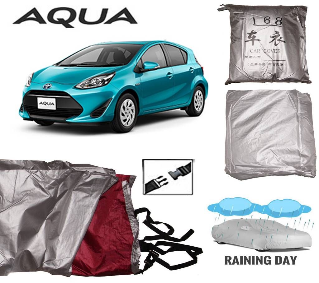 Car Body Cover for Toyota Aqua Silver Color Waterproof