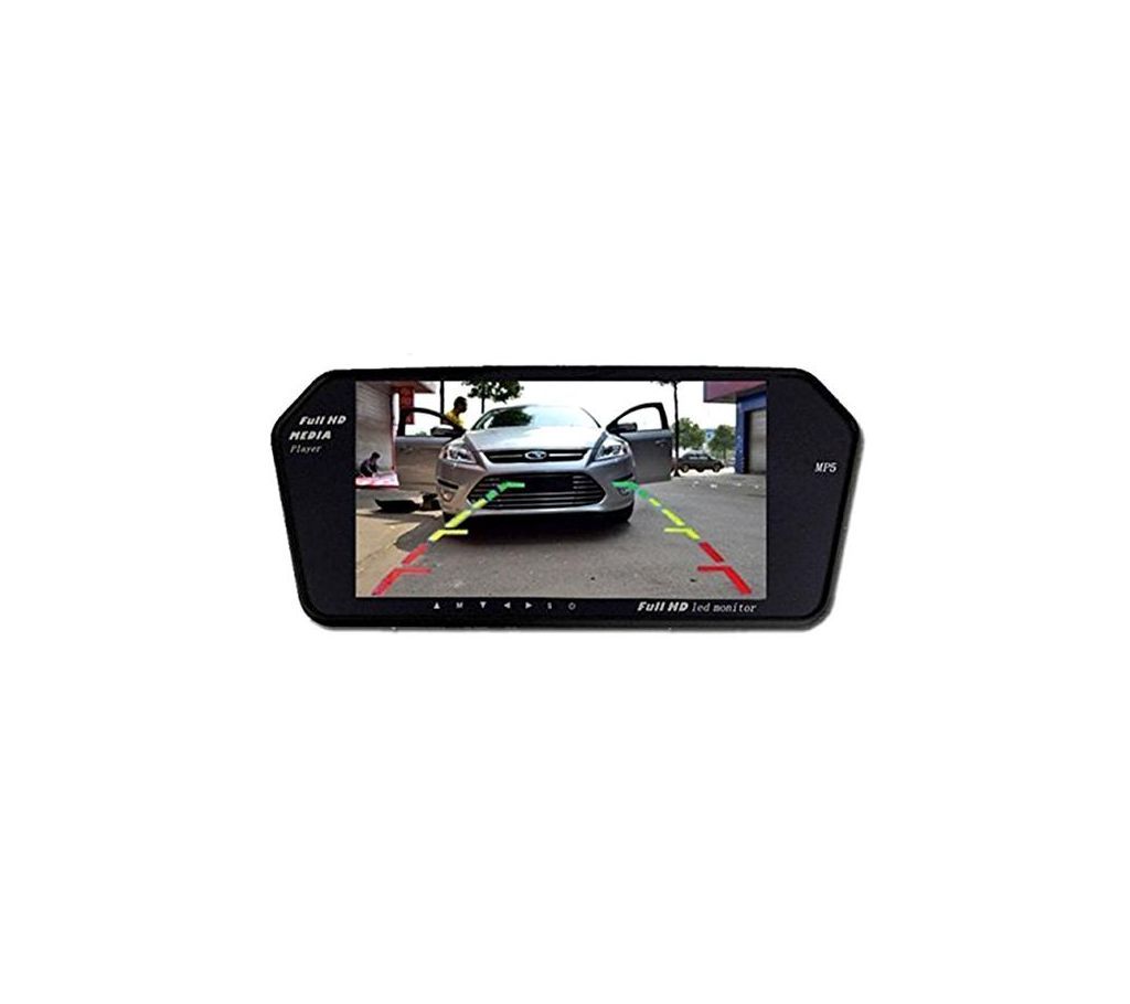 Rear View Mirror LCD Monitor for Car - Black