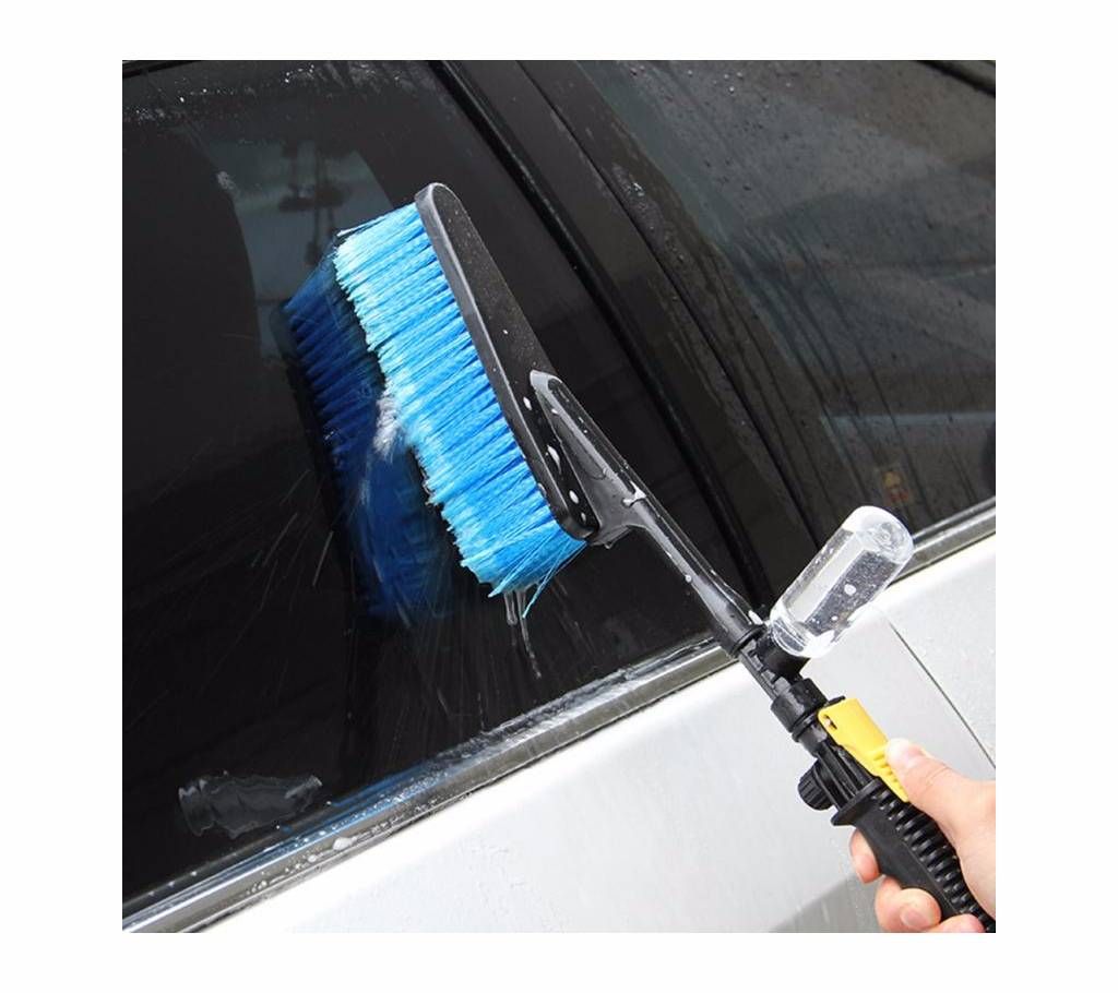 NEW Car Wash Brush Auto Exterior Retractable Long Handle Water Flow Switch Foam Bottle Car Cleaning Brush