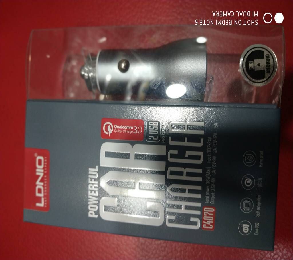 LDNIO POWERFUL CAR CHARGER 2USB