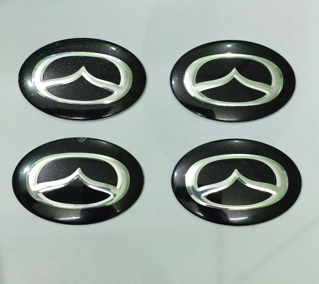 4Pcs Car Wheel Decoration Badge Aluminum Decal Sticker