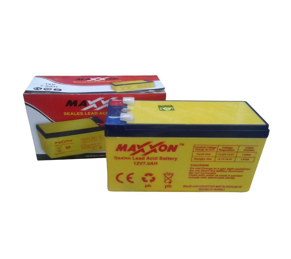 Maxon Maintenance Free12v 7.5AH Sealed Rechargeable Battery