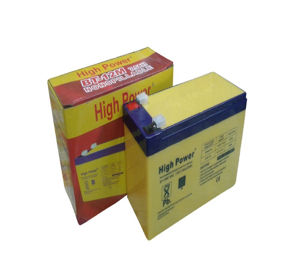 High Power Maintenance Free12v 7.5AH Sealed Rechargeable Battery