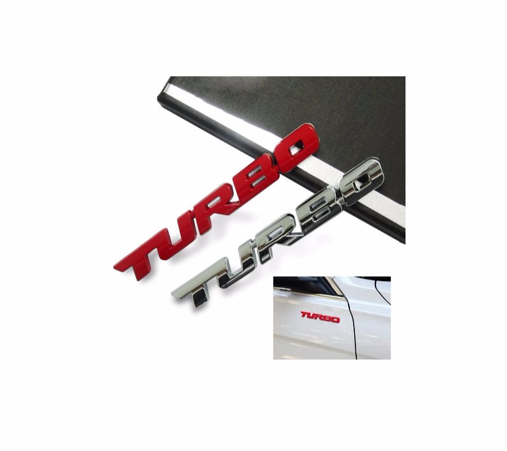 3D Full Metal Turbo Emblem Car Styling  Sticker Decal