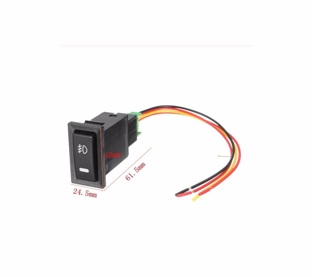 4Pins For Toyota Camry Car Fog Light Switch Kit DC 12V Panel Mount Latching Push Car Accessories