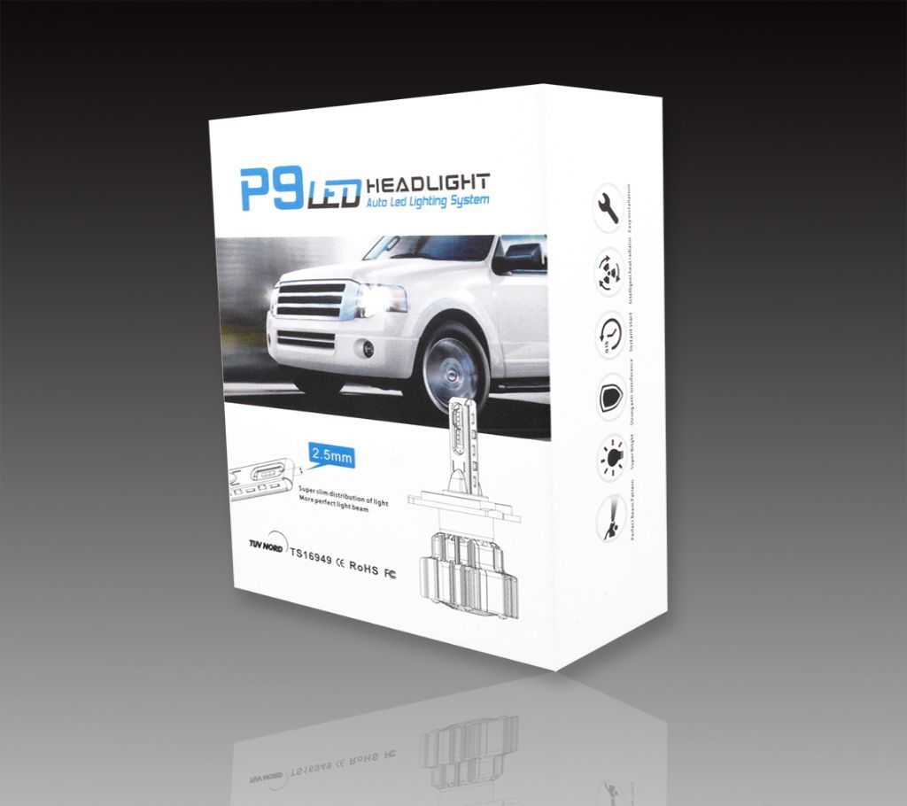 P9 Led Headlight50W 6800LM/bulb LED Car Lamp H7 Super Bright LED Headlight-Tecio