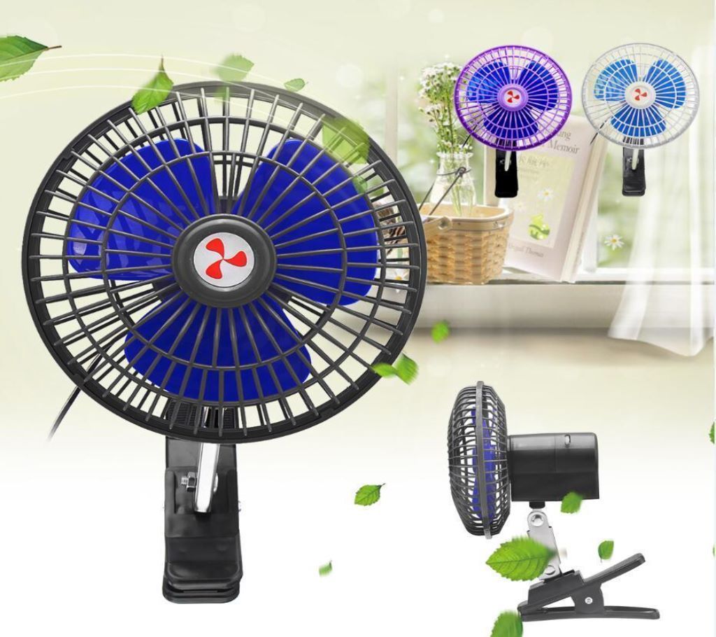 12V Car Fan With Adjustable Clip