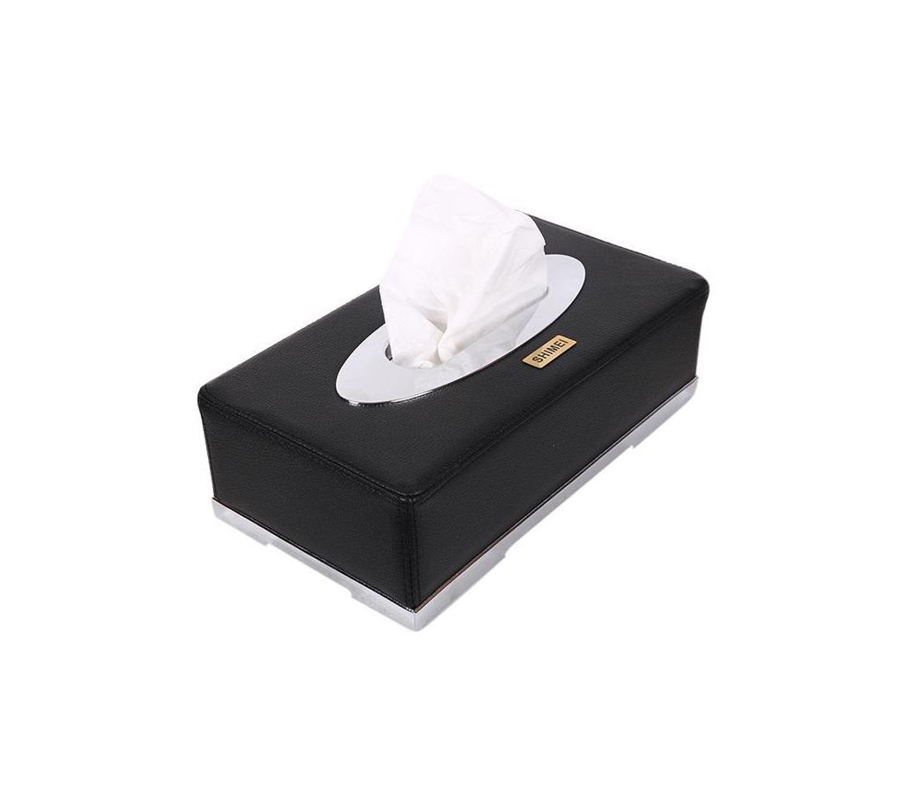 Car Leather Tissue Box(Black)