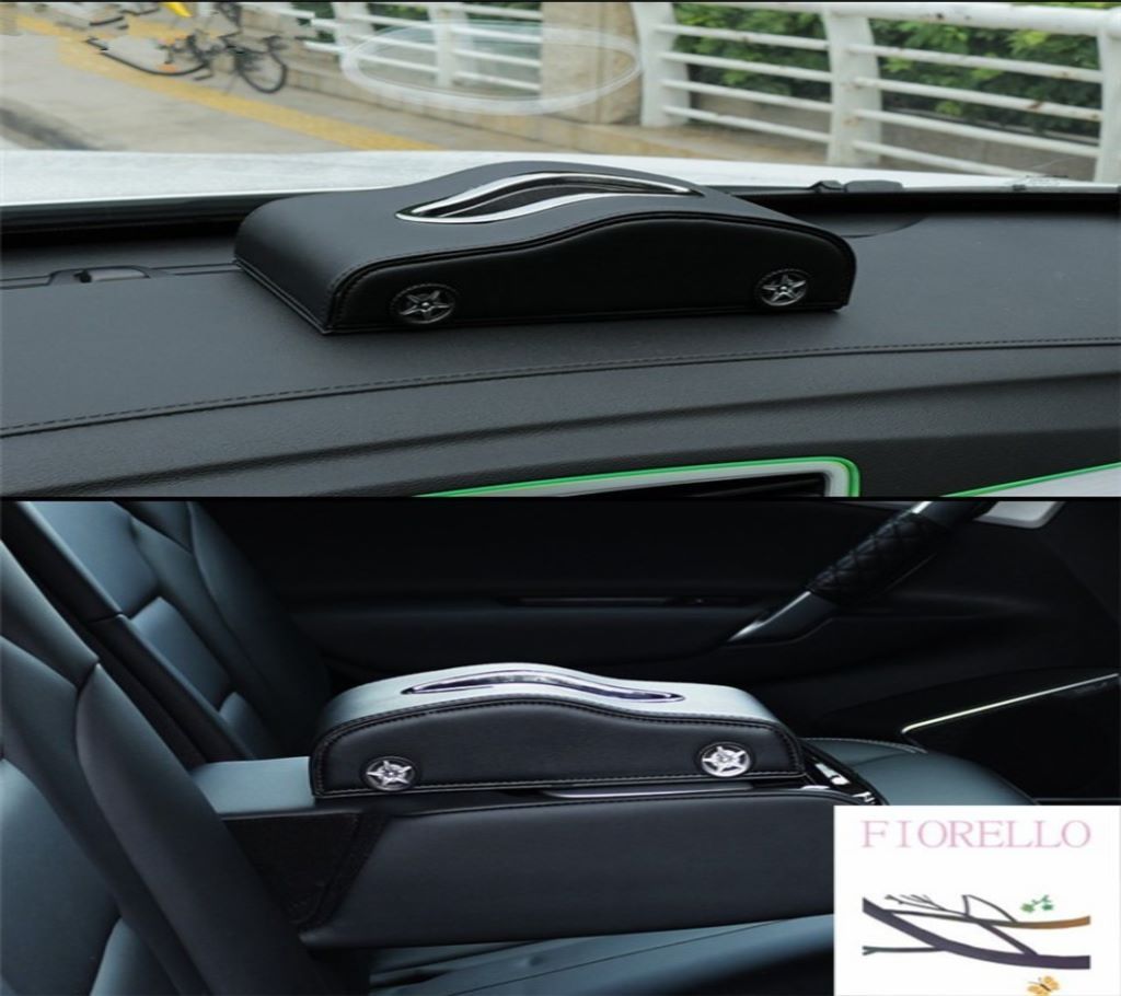 UNIQUE CAR STYLING LEATHER TISSUE BOX CREATIVE CAR DECORATION BOX