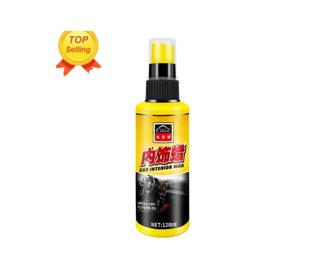 120mL Car Wax Auto Interior Restorer Dashboard Leather Trim Seat Dust Removal Liquid