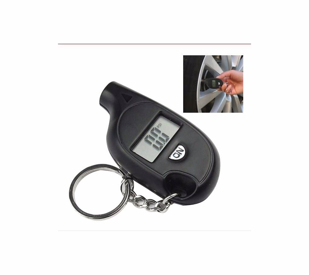 Portable Mini LCD Digital Tire Air Pressure Gauge Tester Keychain for Car