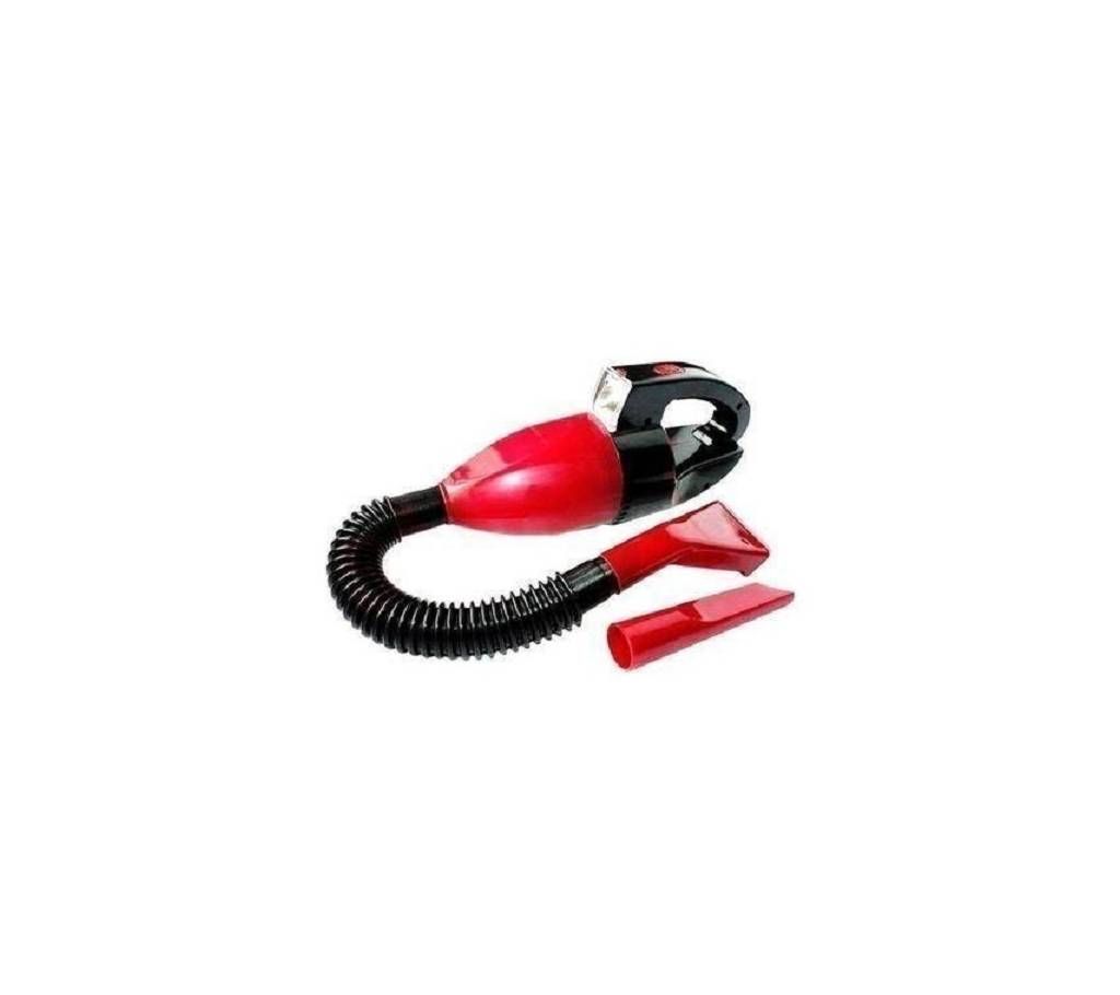 Handheld Car Vacuum Cleaner with LED Light - Red and Black