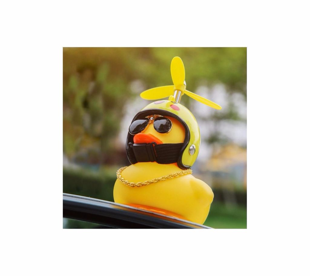 Funny Cute Helmet Broken Small Yellow Duck Decoration For Car Home