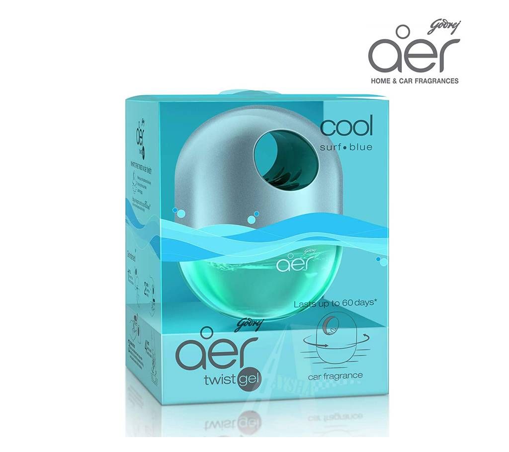 AER Twist  Car Air Freshener - Cool Surf Blue (45g)-India