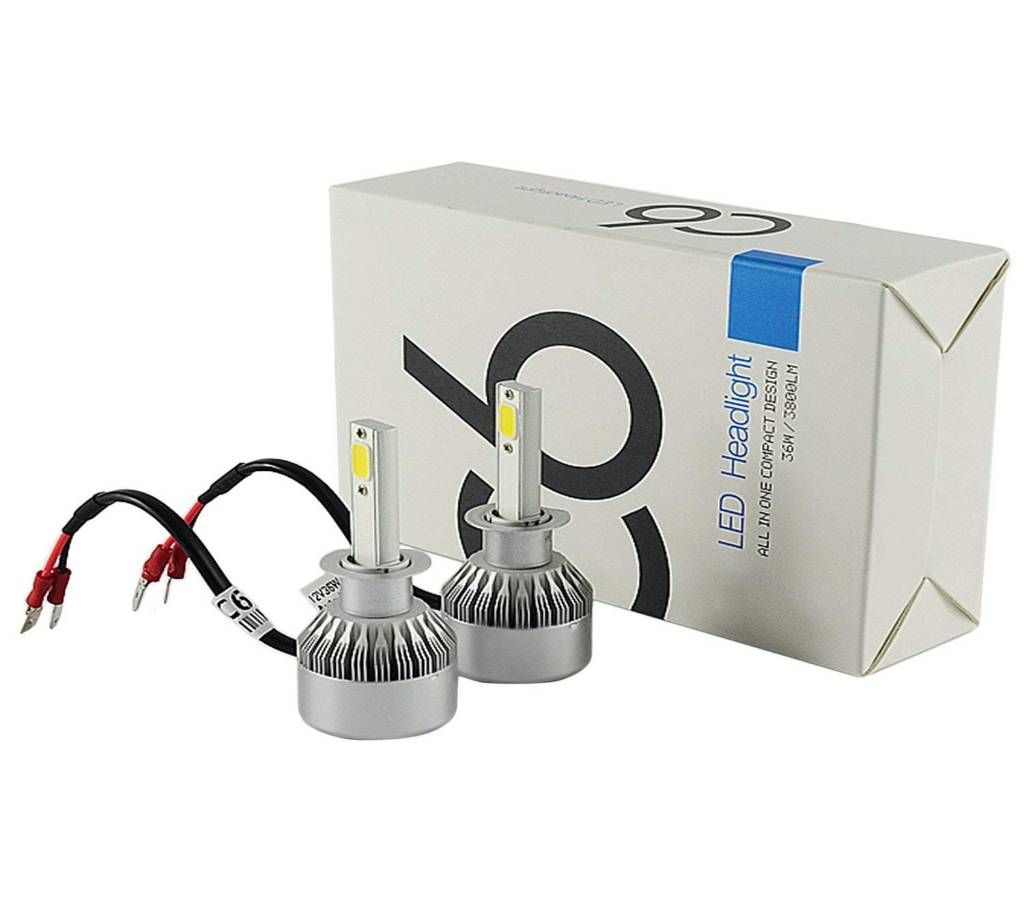 C6 H1 LED Headlight Bulbs Conversion Kit