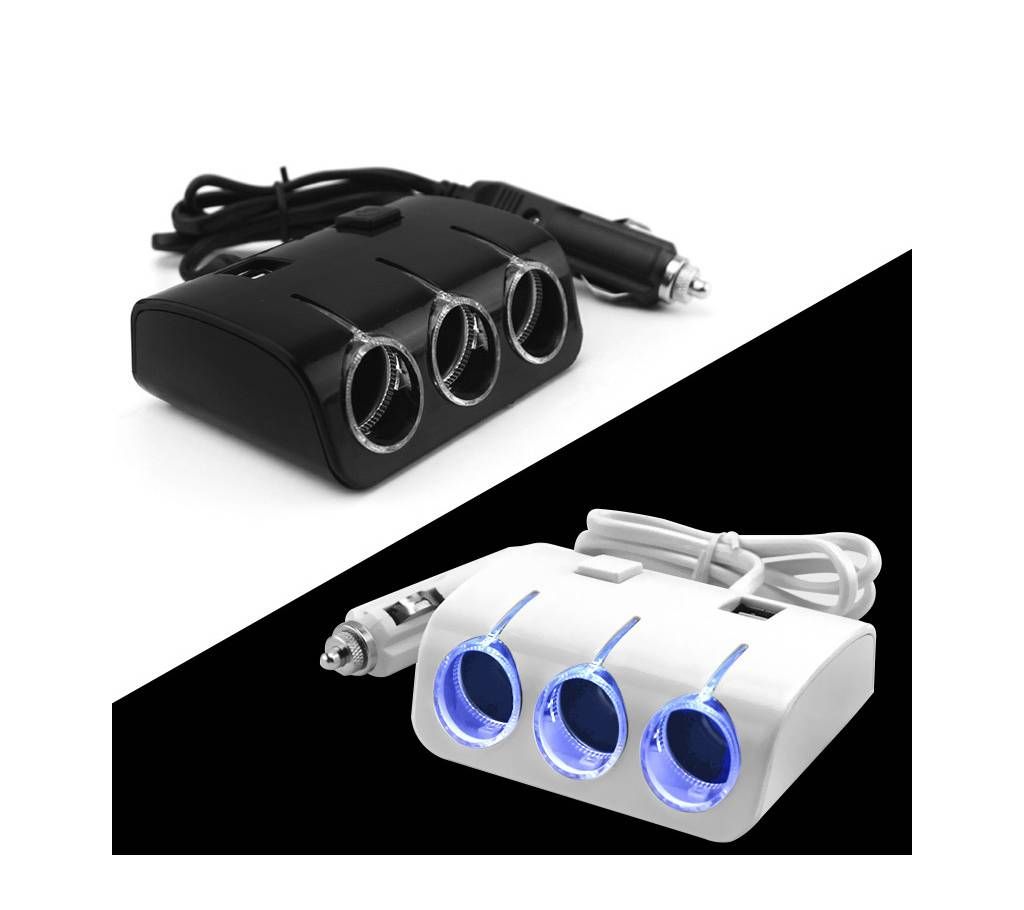 Car Charger with Three USB socket