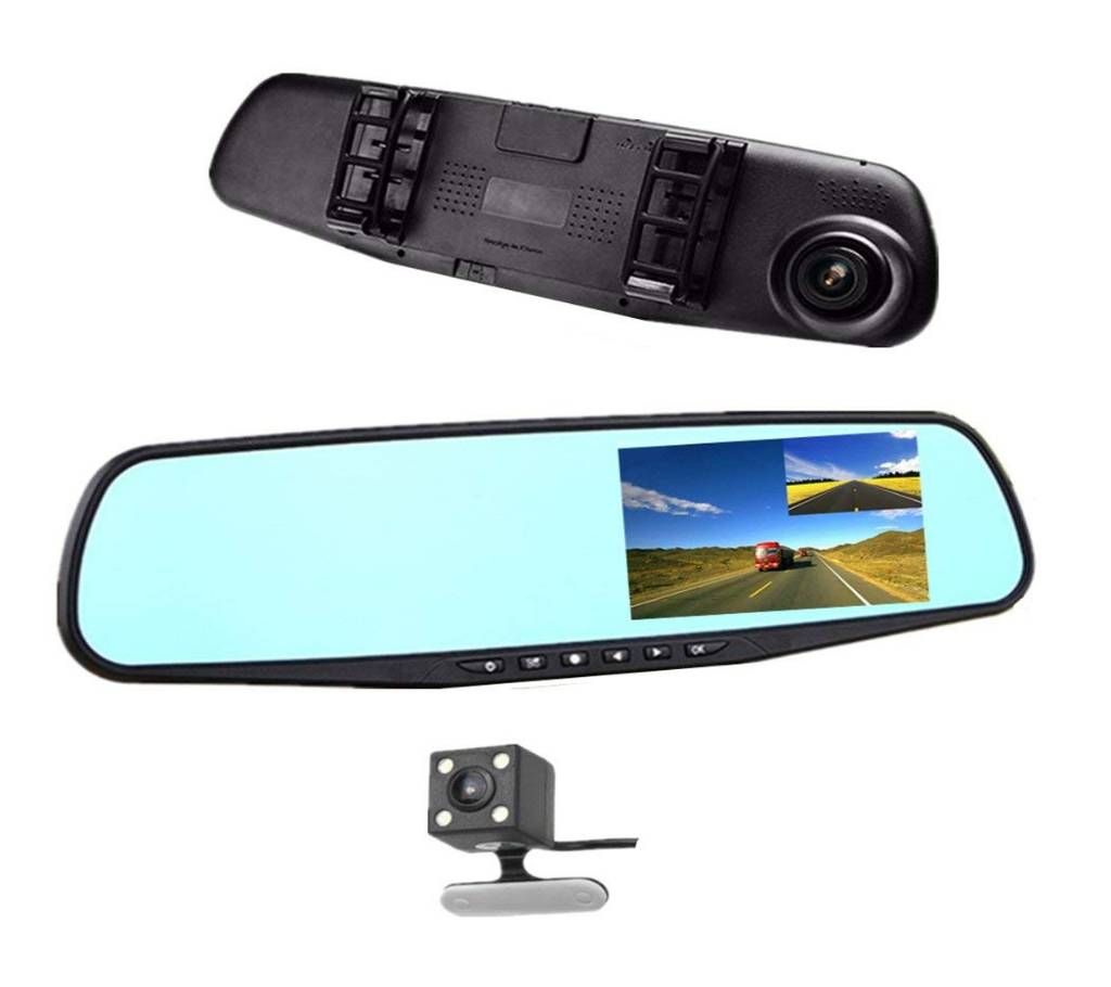 Car DVR Rear view Mirror Video Recroder 4.3" inch Dual lens Car Camera
