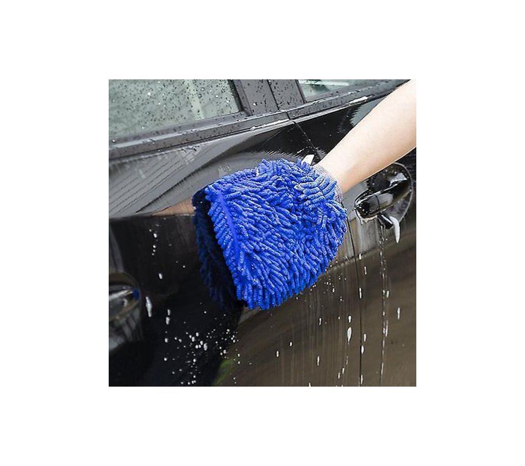 Microfiber Car Washing Gloves (Blue)