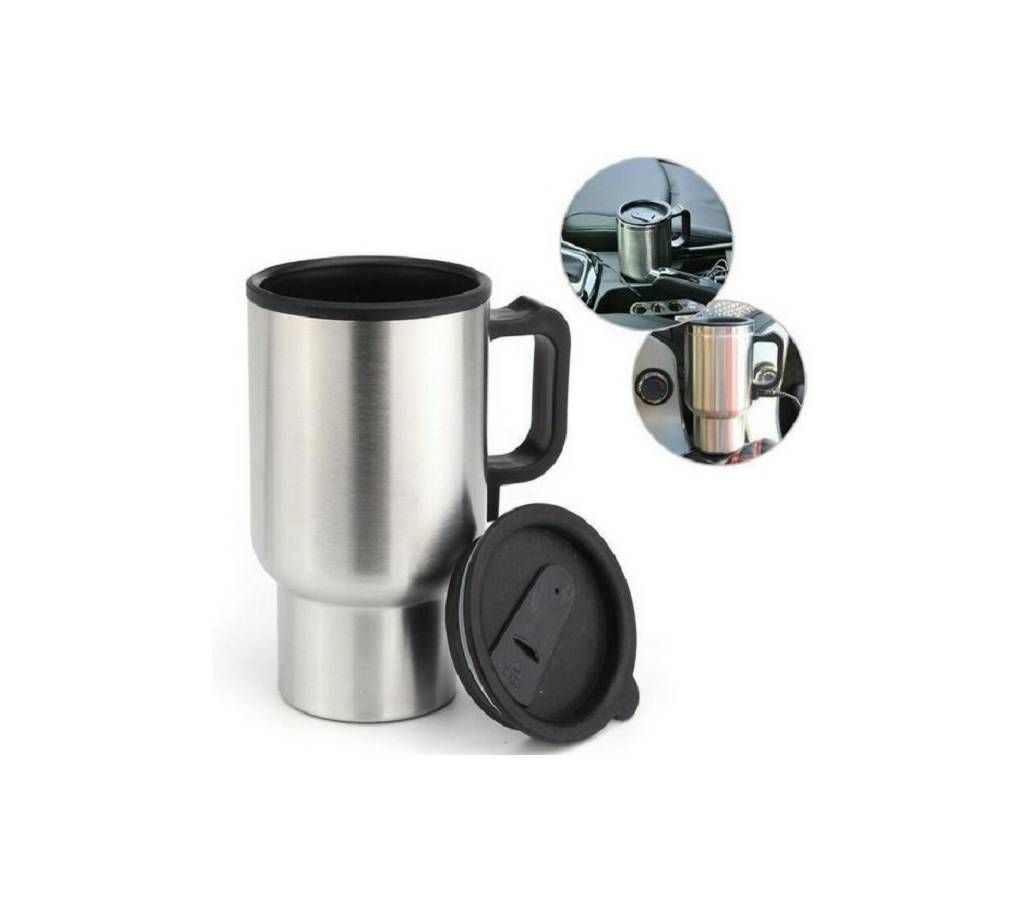 Stainless Steel 12v Car Electric Heating Mug - 400ML