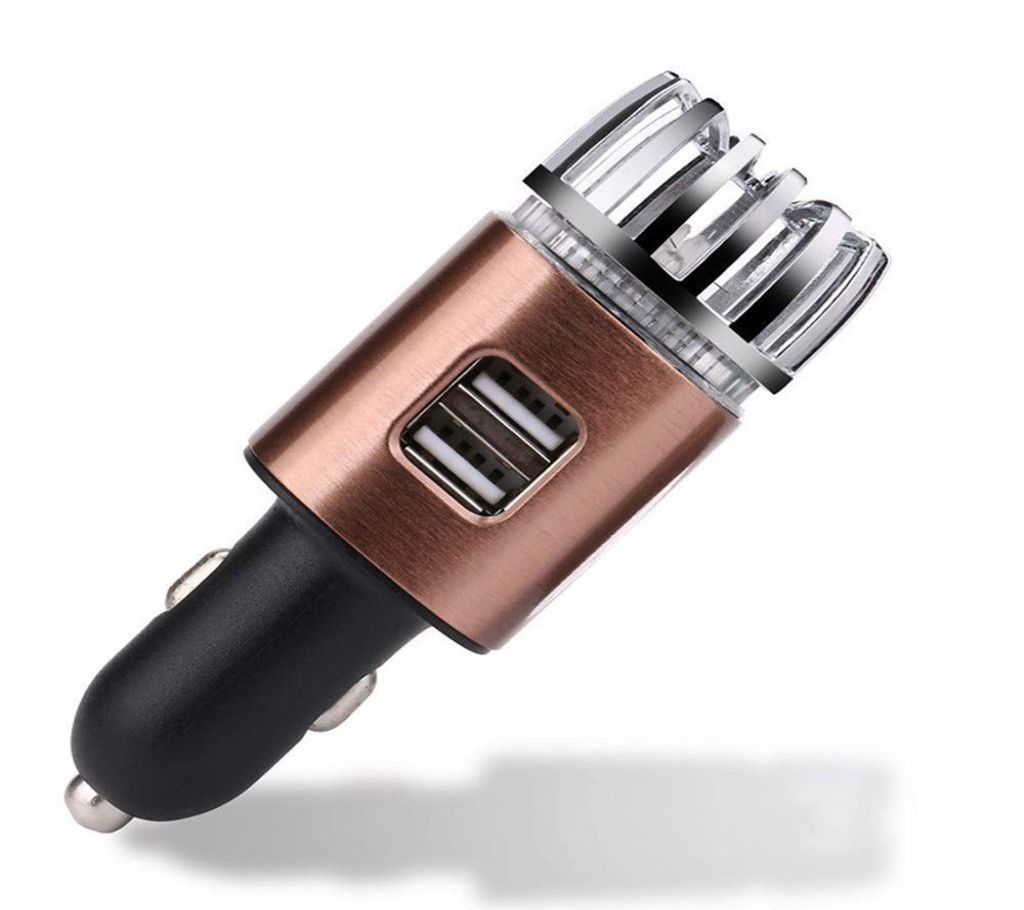 2-in-1 Dual Charger Mini Ionizer Car Air Purifier