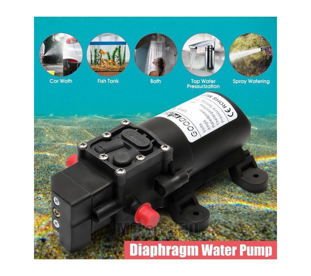 140 PSI 6L/Min Water High Pressure Diaphragm Self Priming Pump DC 12V