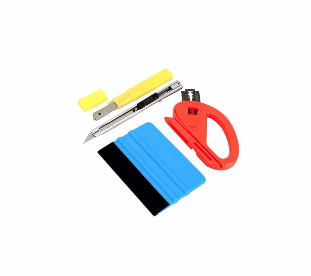 Car Bike Sticker Installation Kit Cutter Knife Film Scraper Tools-4pcs Per Set