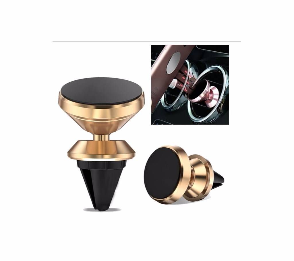 Rose Gold Magnetic Mobile Phone Holder In Car Air Vent Mount 360 Rotatable