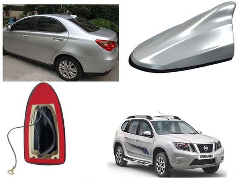 EXCHANGE CARTRENDING Antena-Slvr-Nissan Teana Shark Fin Roof top Signal Receiver AM/FM Antenna for Nissan X Trail Whip Vehicle Antenna