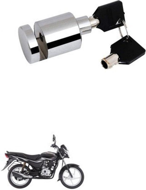 AS TRADERS Heavy Duty Disc Brake Lock Stainless Steel 7mm Pin for Bajaj Platina Heavy Duty Disc Brake Lock Stainless Steel 7mm Pin for Bajaj Platina Disc Lock  (Silver)