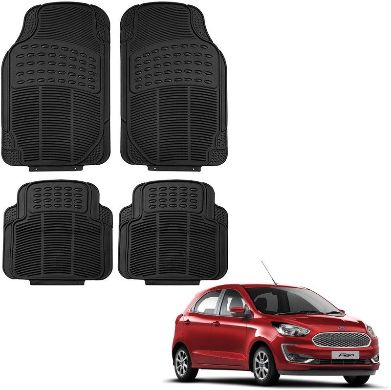 Oshotto Rubber Standard Mat For Ford Figo  (Black)