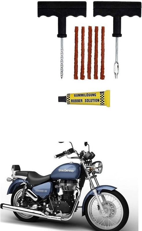 AS TRADERS Tubeless Tyre Puncture Repair Kit for Royal Enfield Thunderbird 500 Tubeless Tyre Puncture Repair Kit