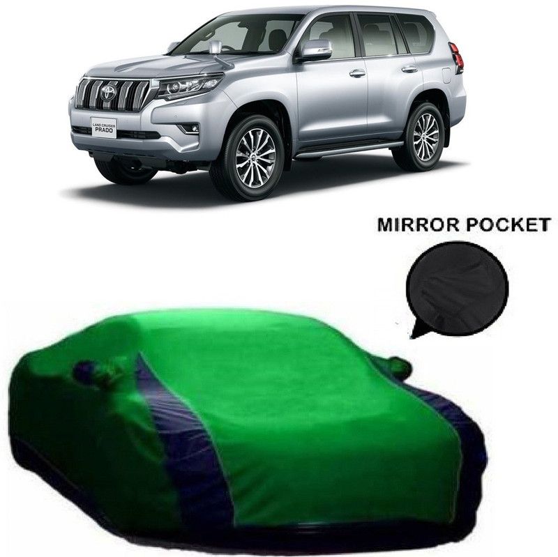 Ascension Car Cover For Toyota Land Cruiser Prado (With Mirror Pockets)  (Green, Blue)