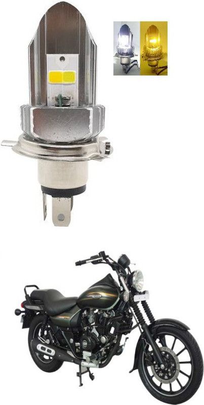 PRTEK Motorcycle LED Headlights High Low Beam Bulb,Super Bright Lens Motorbike Headlamp 4800LM White Yellow Bulbs DC12V/24V Universal Lamp, Pack of 1 A19 Headlight, Fog Lamp Motorbike LED for Bajaj (12 V, 55 W)  (Universal For Bike, Pack of 1)