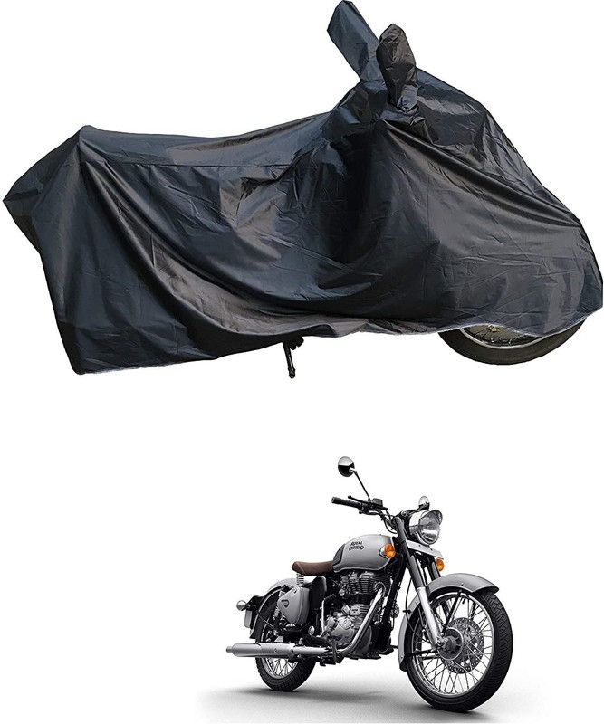 CARFAB Waterproof Two Wheeler Cover for Royal Enfield  (Electra 4S, Black)