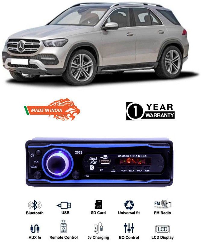 Bluedrum Blue 2029 USB/AUX/SD/BLUETOOTH/FM/MP3 BOOM MASTER STANDARD- B-D396 Car Stereo  (Single Din)