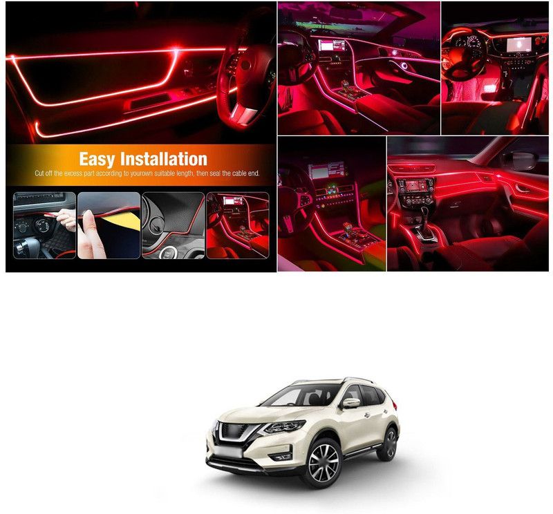 PECUNIA LED EL Wire Neon Cool Light Lamp Kit String Strip Interior Trim Dash 446 Headlight Car, Motorbike LED for Nissan (12 V, 12 W)  (X-Trail, Pack of 1)
