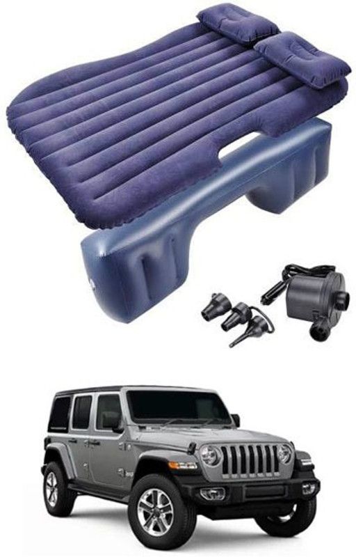 RKPSP Blue Inflatable Car Bed/Two Pillows/Air Pump/Repair Kit For Jeep Wrangler Car Inflatable Bed Car Inflatable Bed  (Wrangler Unlimited 3.6 4X4)
