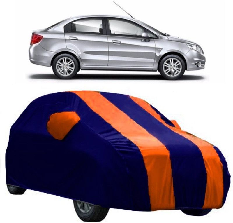 CRONEX Car Cover For Chevrolet Sail (With Mirror Pockets)  (Orange)