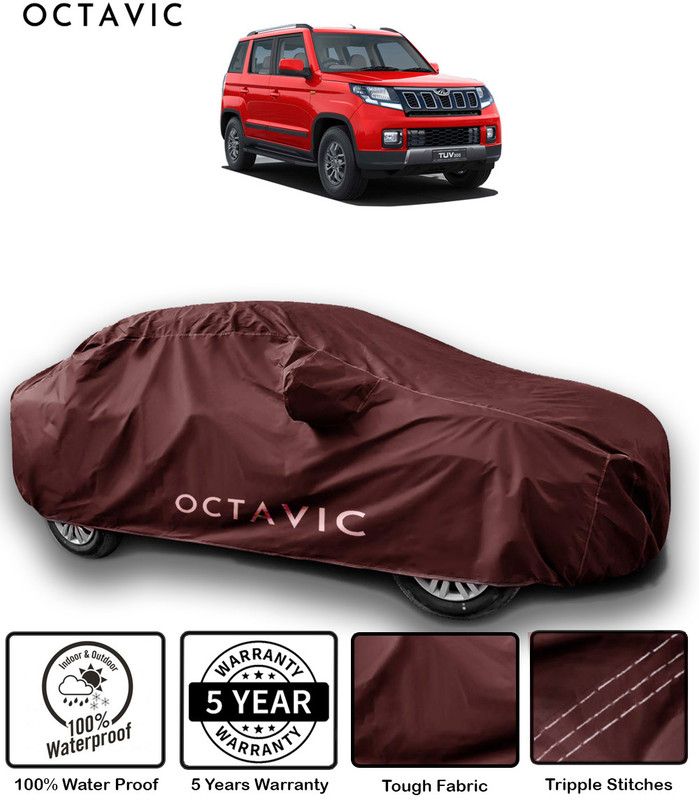 octavic Car Cover For Mahindra TUV300 Facelift (With Mirror Pockets)  (Silver)