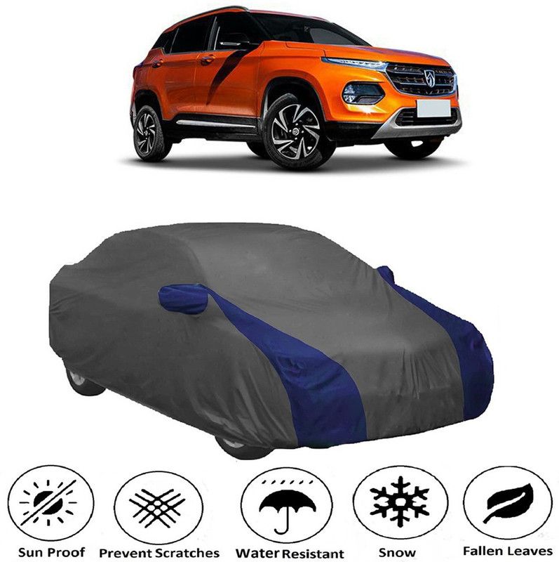 AUTOGARH Car Cover For MG Baojun (With Mirror Pockets)  (Grey, Blue)