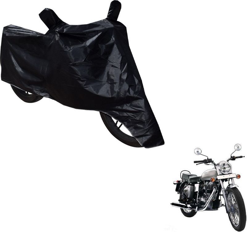 TGP GROUP Waterproof Two Wheeler Cover for Royal Enfield  (Bullet 350, Black)