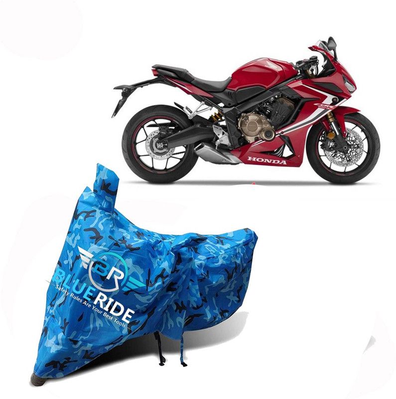 BLUERIDE Two Wheeler Cover for Honda  (CBR 650F, Blue)